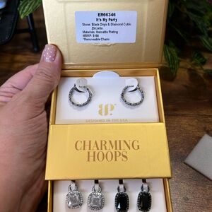 Bomb Party Charming Hoops “It’s My Party”, Hematite